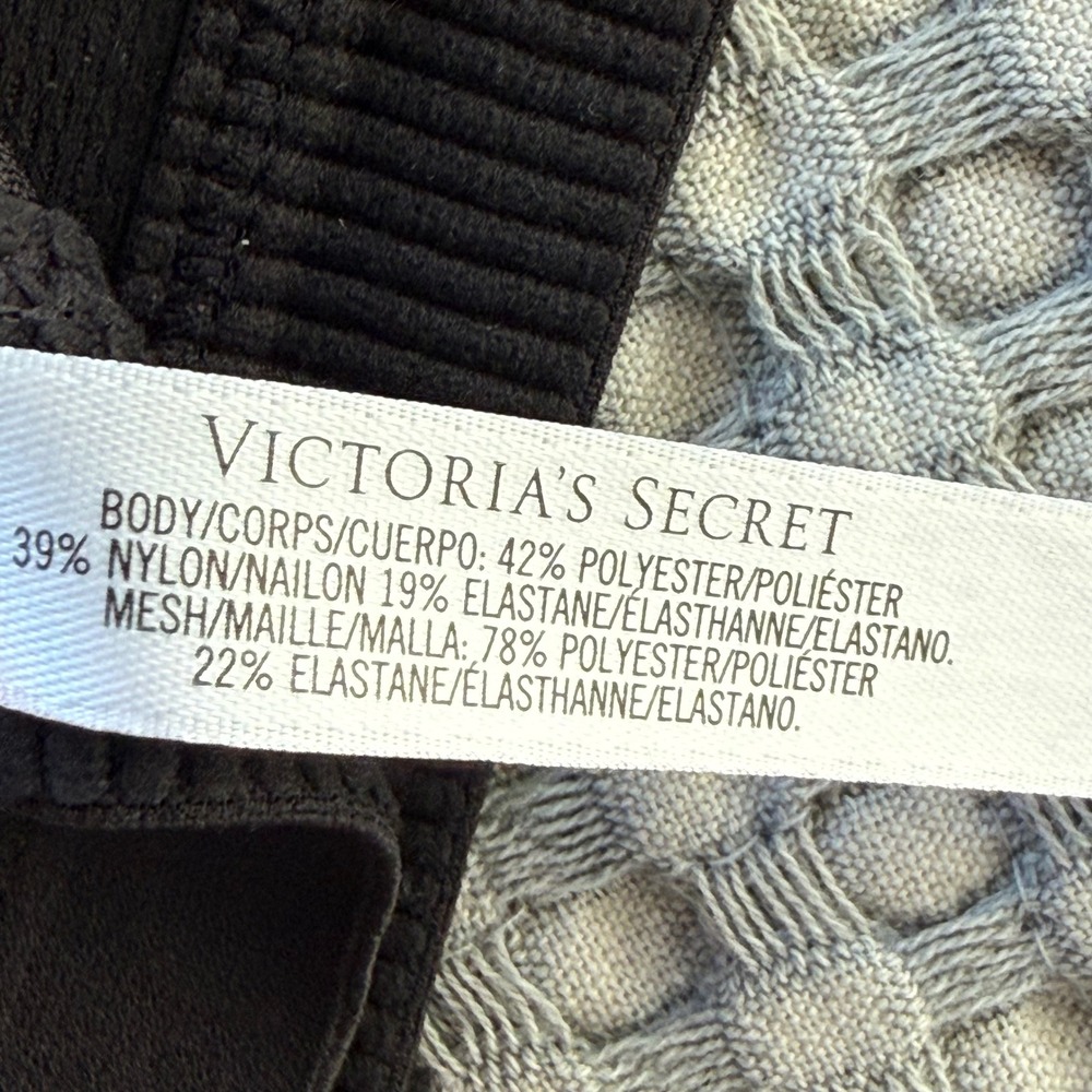 Victoria's Secret VSX Sport Bra 32D Grey Heather Racerback High Impact Workout - Picture 13 of 15